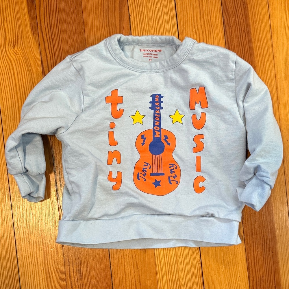 Light Blue "Tiny Music" Sweatshirt tinycottons